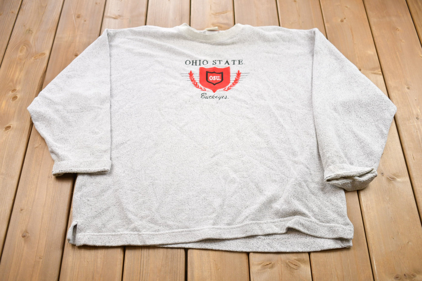 Vintage 1990s Ohio State Buckeyes Embroidered Crewneck Sweatshirt / 90s Crewneck / Souvenir / Athleisure / Streetwear / Made In USA / NCAA