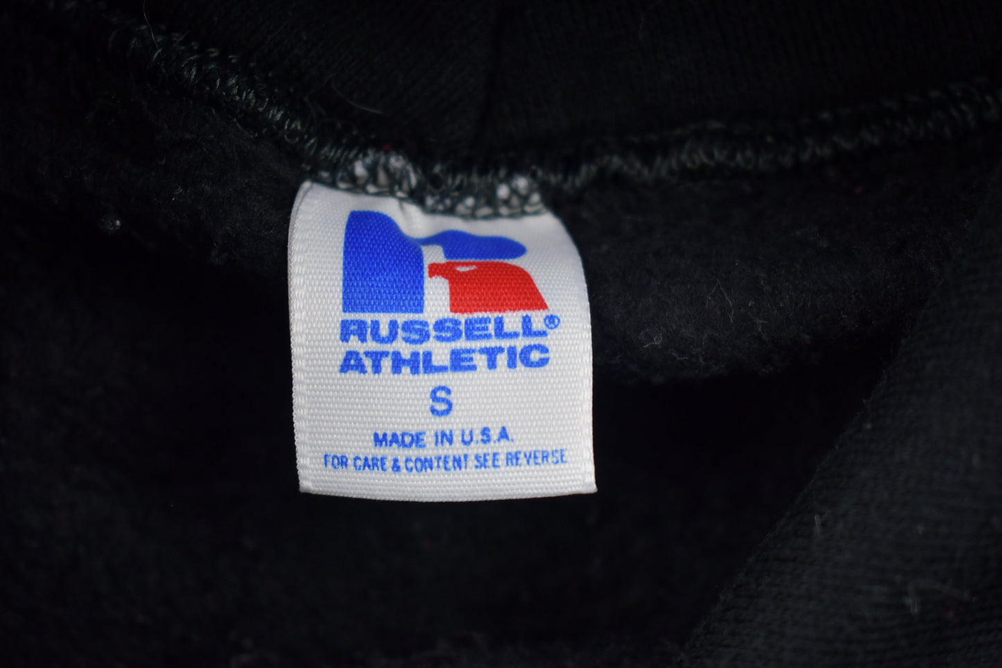 Vintage 1990s Russell Athletic Delaware Graphic Hoodie / Made in USA / 90s Hoodie / Vintage Sweater / 90s / Embroidered / Color Block