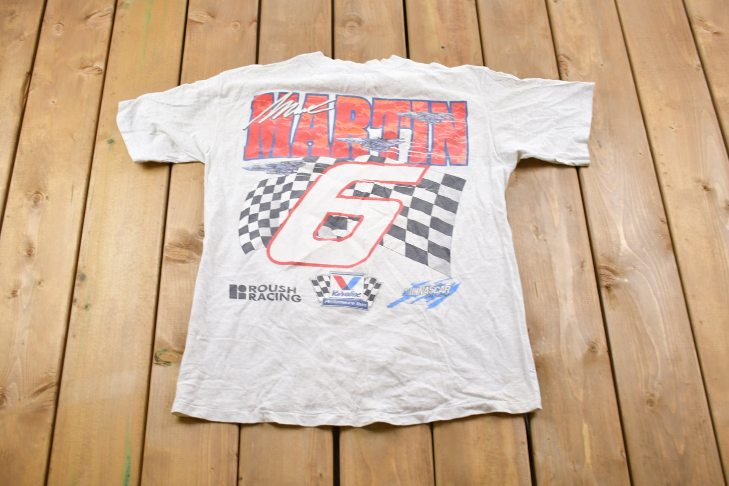 Vintage 1995 Mark Martin The Right Stuff Nascar Graphic T-Shirt