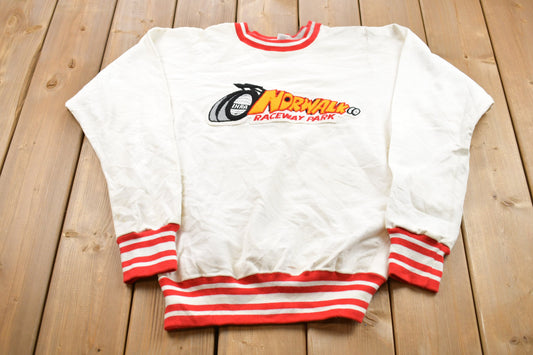 Vintage 1990s Norwalk Raceway Park Graphic Crewneck Sweatshirt / 90s Crewneck / Souvenir / Athleisure / Streetwear / Made In The USA