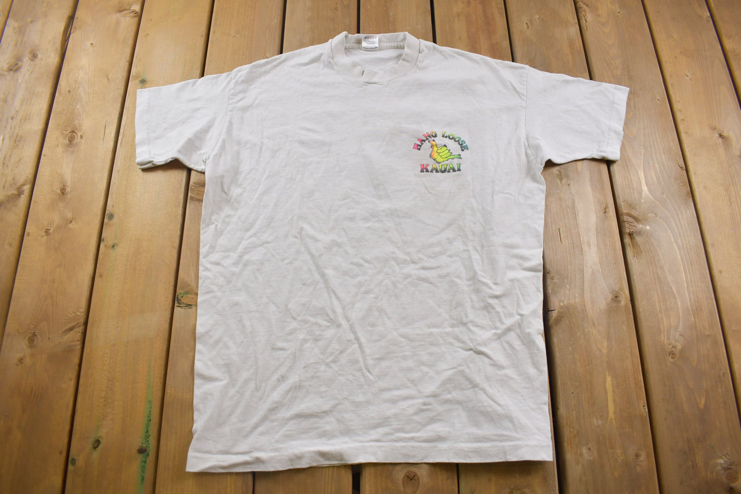 Vintage 1990s Hang Loose Kaui T-Shirt / Souvenir T Shirt / Streetwear / Single Stitch / Made In USA / Vacation Tee / Travel & Tourism