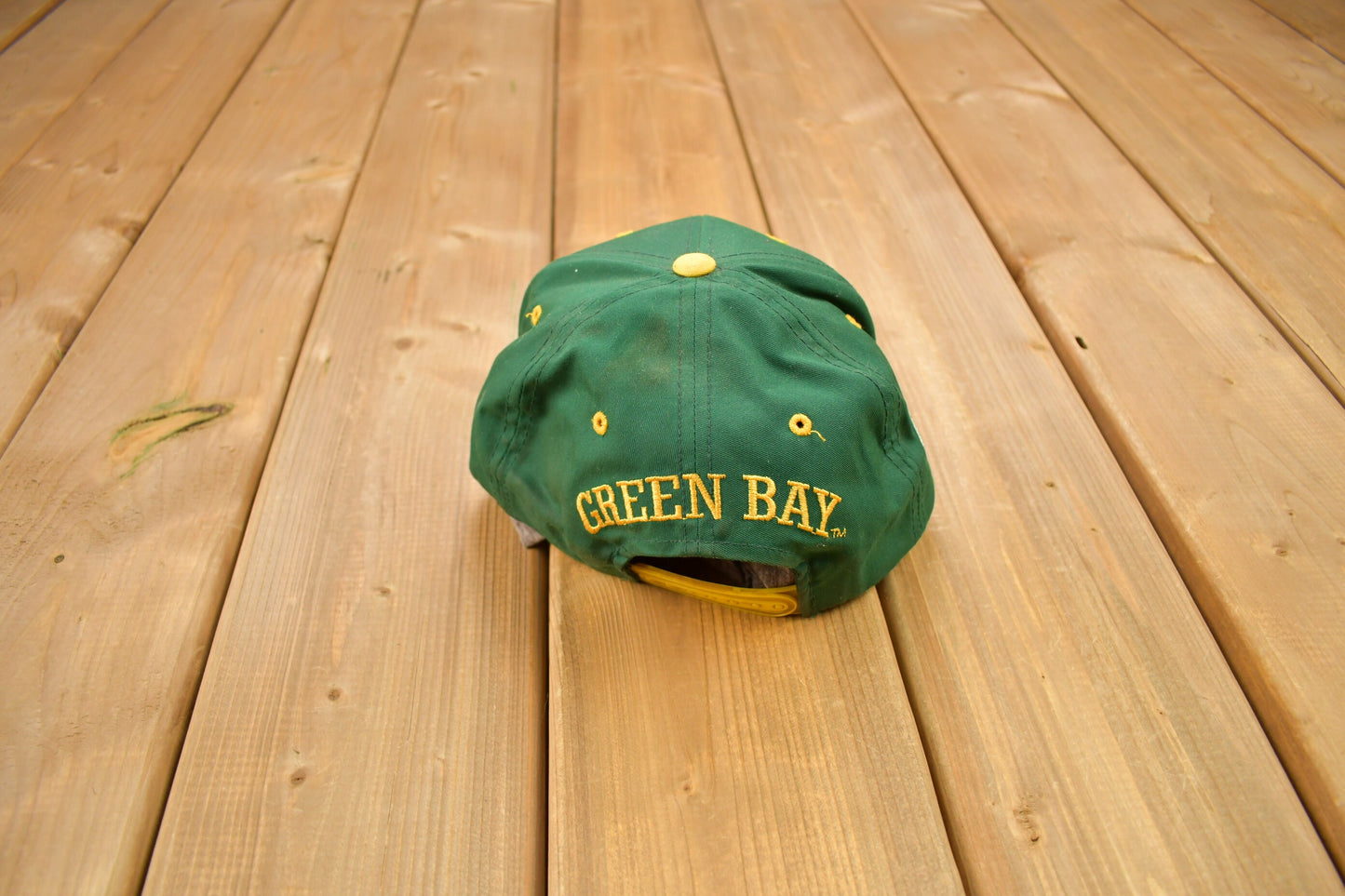 Vintage 1990s Green Bay Packers NFL Distressed Snap Back Hat / OSFA / 90s Snap Back / Vintage Hat / Embroidered