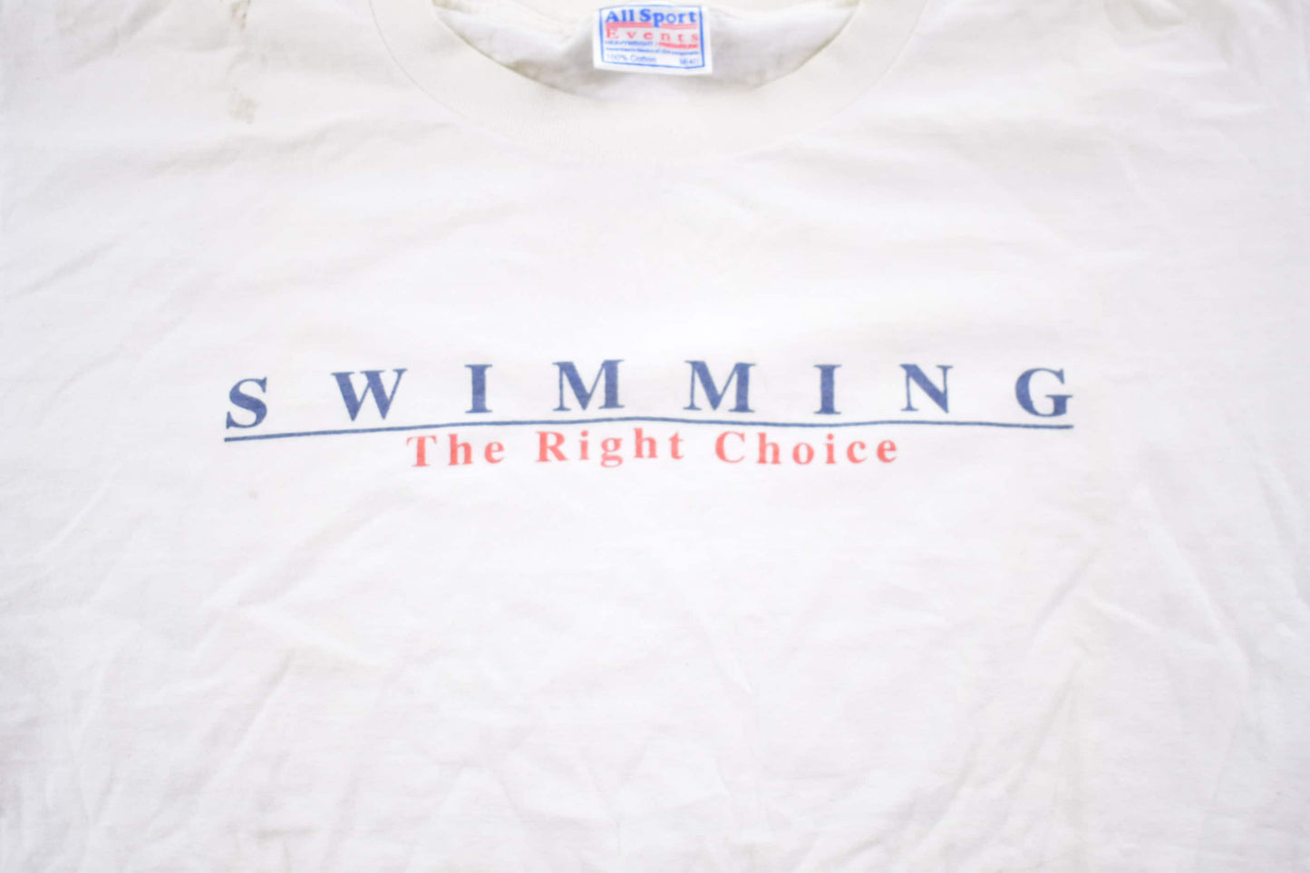 Vintage 1990s Swimming Graphic T-Shirt