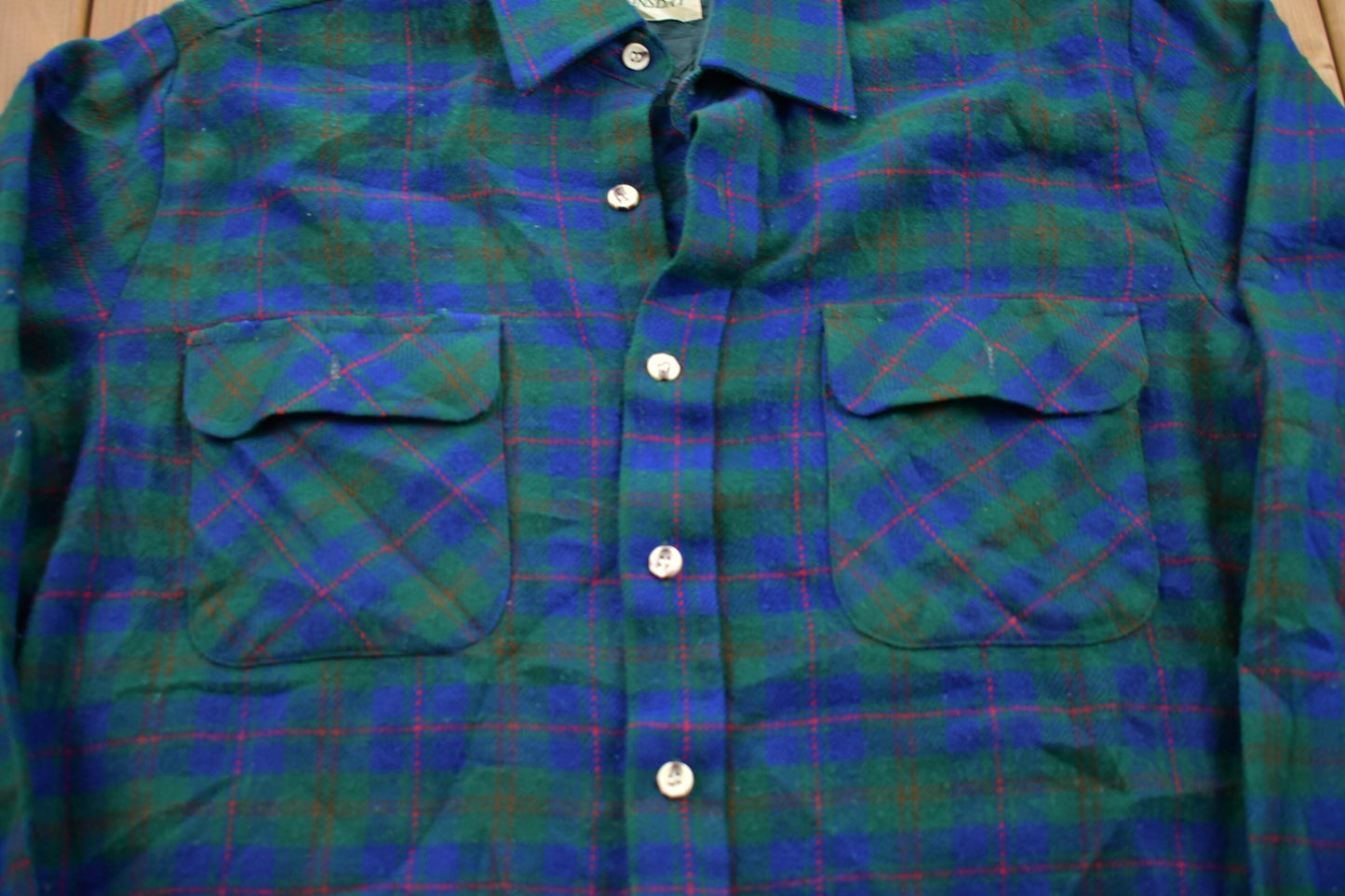 Vintage 1990s St Johns Bay Plaid Button Up Shirt / 1990s Button Up / Vintage Flannel / Plaid Flannel / Casual Shirt / Formal Shirt