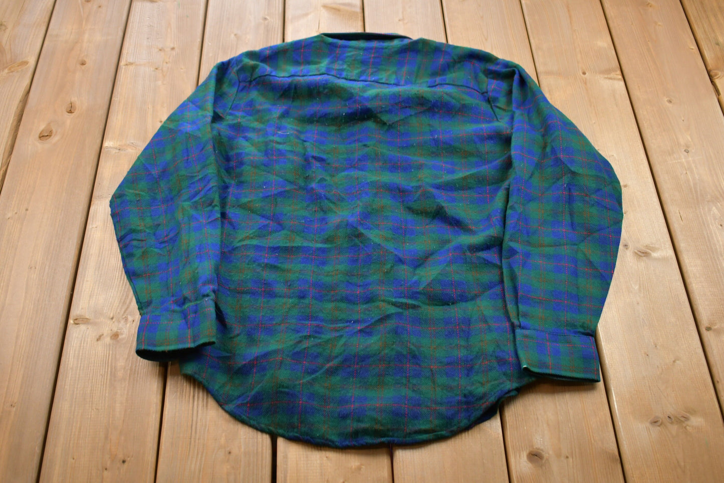 Vintage 1990s St Johns Bay Plaid Button Up Shirt / 1990s Button Up / Vintage Flannel / Plaid Flannel / Casual Shirt / Formal Shirt