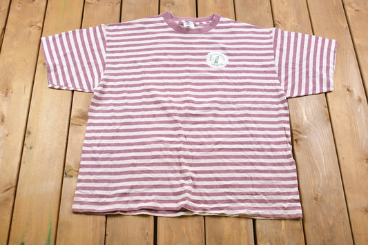 Vintage 1996 North Scranton Rotary Belton Earth Friendly Striped T-Shirt