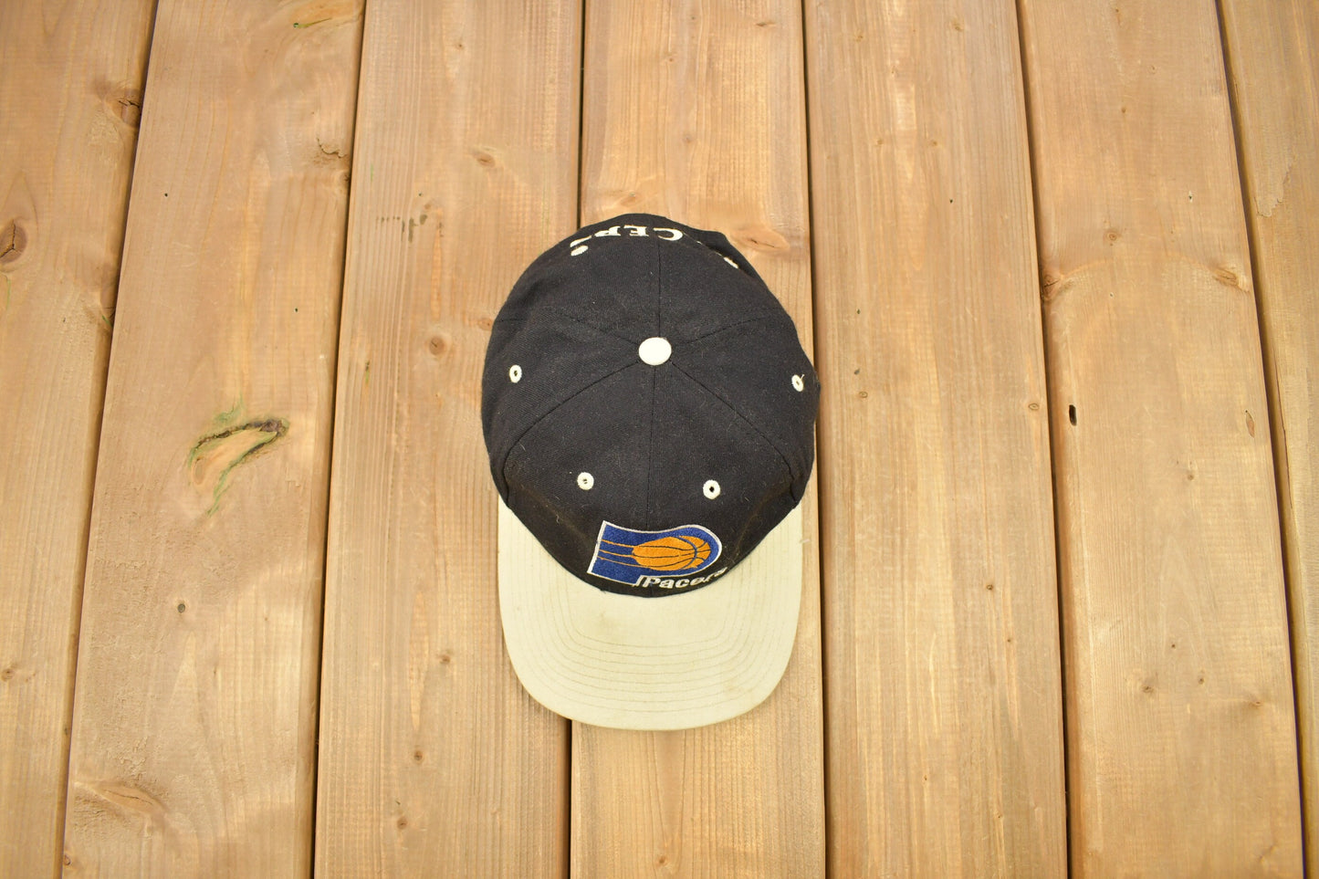 Vintage 1990s Indiana Pacers NBA T.E.I Snap Back Hat / OSFA / 90s Snap Back / Vintage Hat / Embroidered