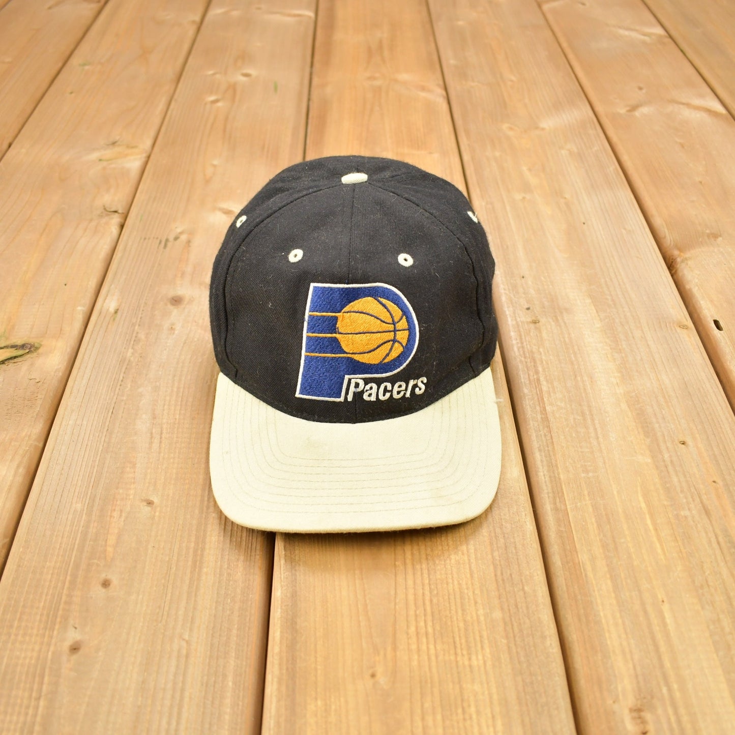 Vintage 1990s Indiana Pacers NBA T.E.I Snap Back Hat / OSFA / 90s Snap Back / Vintage Hat / Embroidered