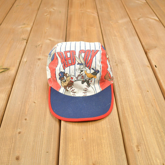 Vintage 1994 Boston Red Sox MLB Looney Tunes Painters Cap Hat / OSFA / 90s Hat / Vintage Painters Cap / Souvenir Cap / All Over Print