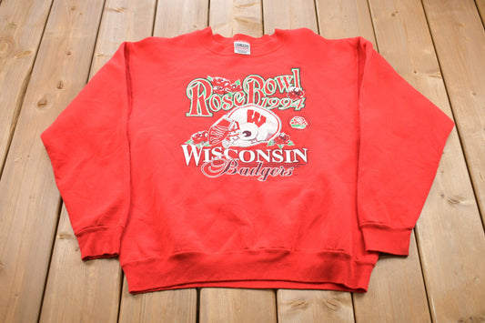 Vintage 1994 Wisconsin Badgers Rose Bowl Champs Crewneck Sweatshirt / 90s Crewneck / Made In USA / Athleisure / Streetwear / Made In USA