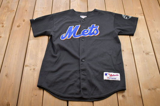 1990s Vintage Majestic New York Mets MLB Jersey / Made in USA / 90s Jersey / Sportswear / Fan Gear / Athletic Pullover