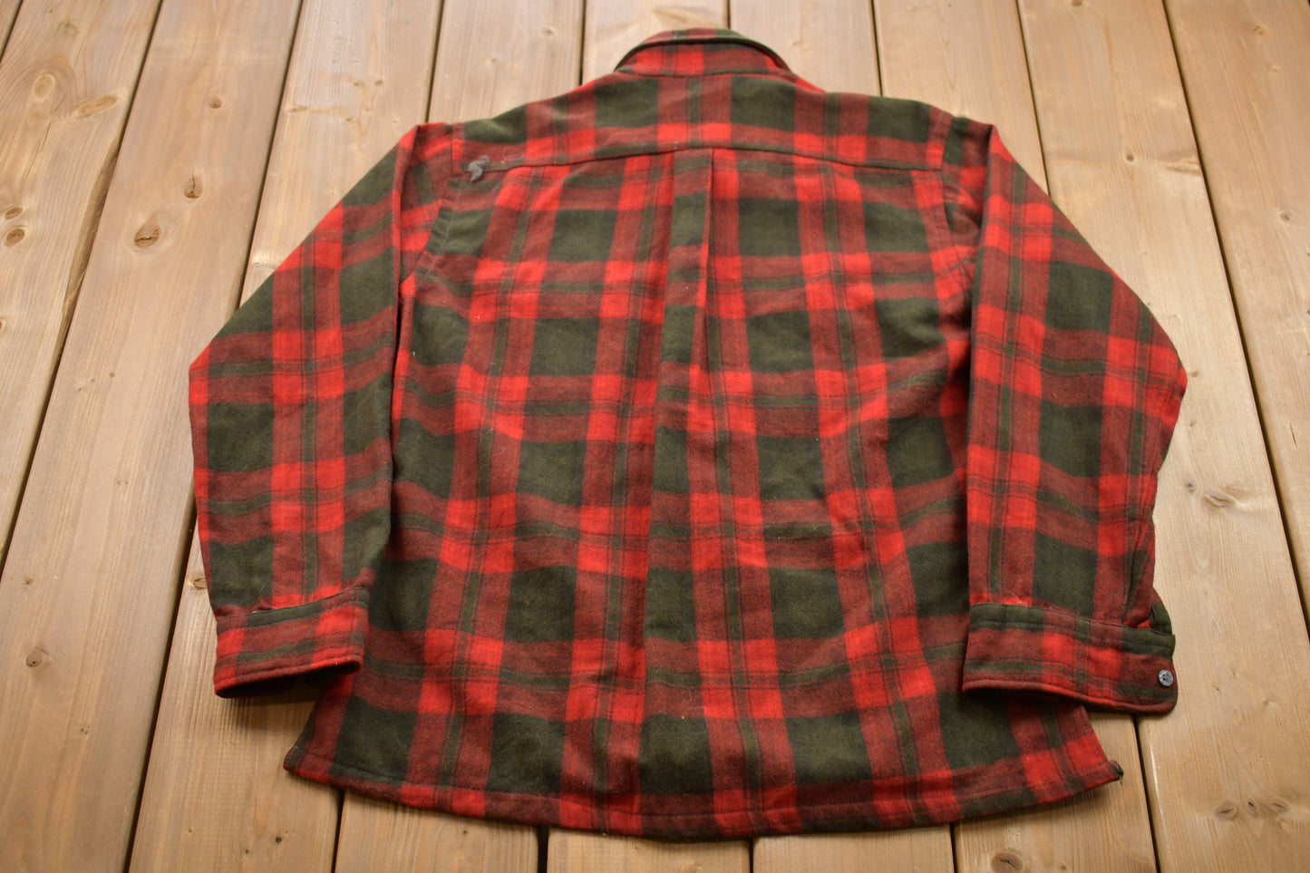 Vintage 1980s Atkinson Button Up Shirt / 1980s Button Up / Vintage Flannel / Plaid Flannel / Casual Shirt / Formal Shirt