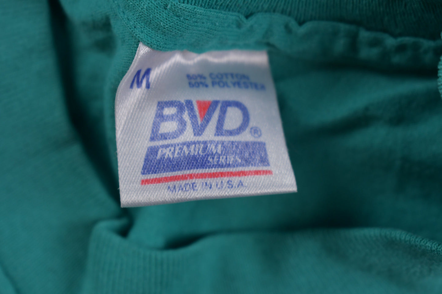 Vintage 1990s BVD Blank Pocket T-Shirt / Streetwear / Retro Style / Single Stitch / Made In USA / 90s Graphic Tee