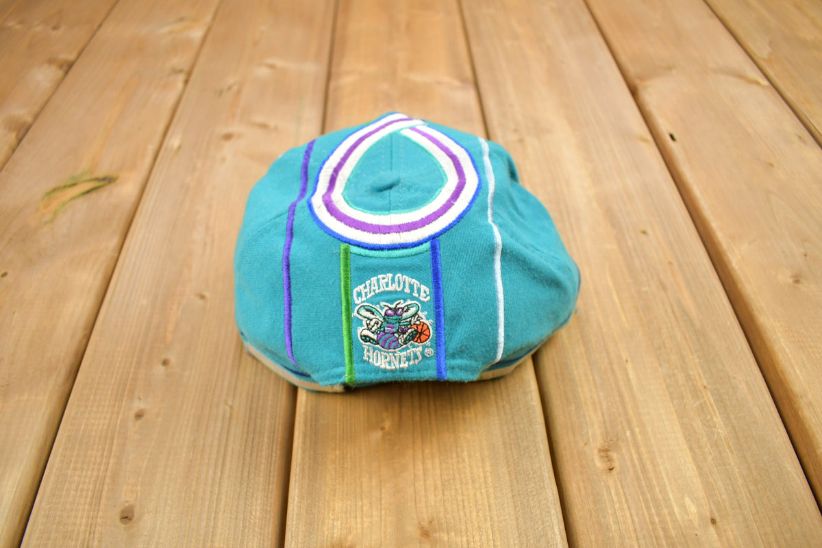 Vintage 1990s Charlotte Hornets NBA TEI Big Logo Snap Back Hat
