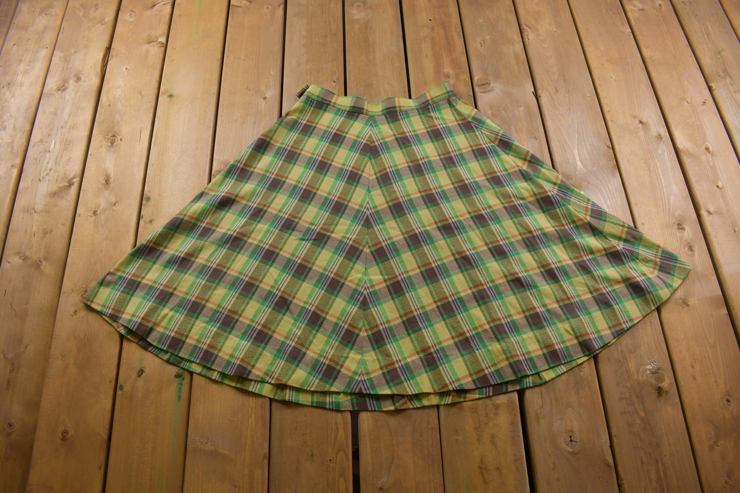 Vintage 1980s Plaid Kilt Skirt 26 x 26 / Women's Vintage / Made in USA / American Vintage / Streetwear Fashion