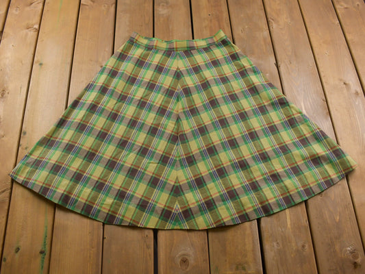 Vintage 1980s Plaid Kilt Skirt 26 x 26 / Women's Vintage / Made in USA / American Vintage / Streetwear Fashion