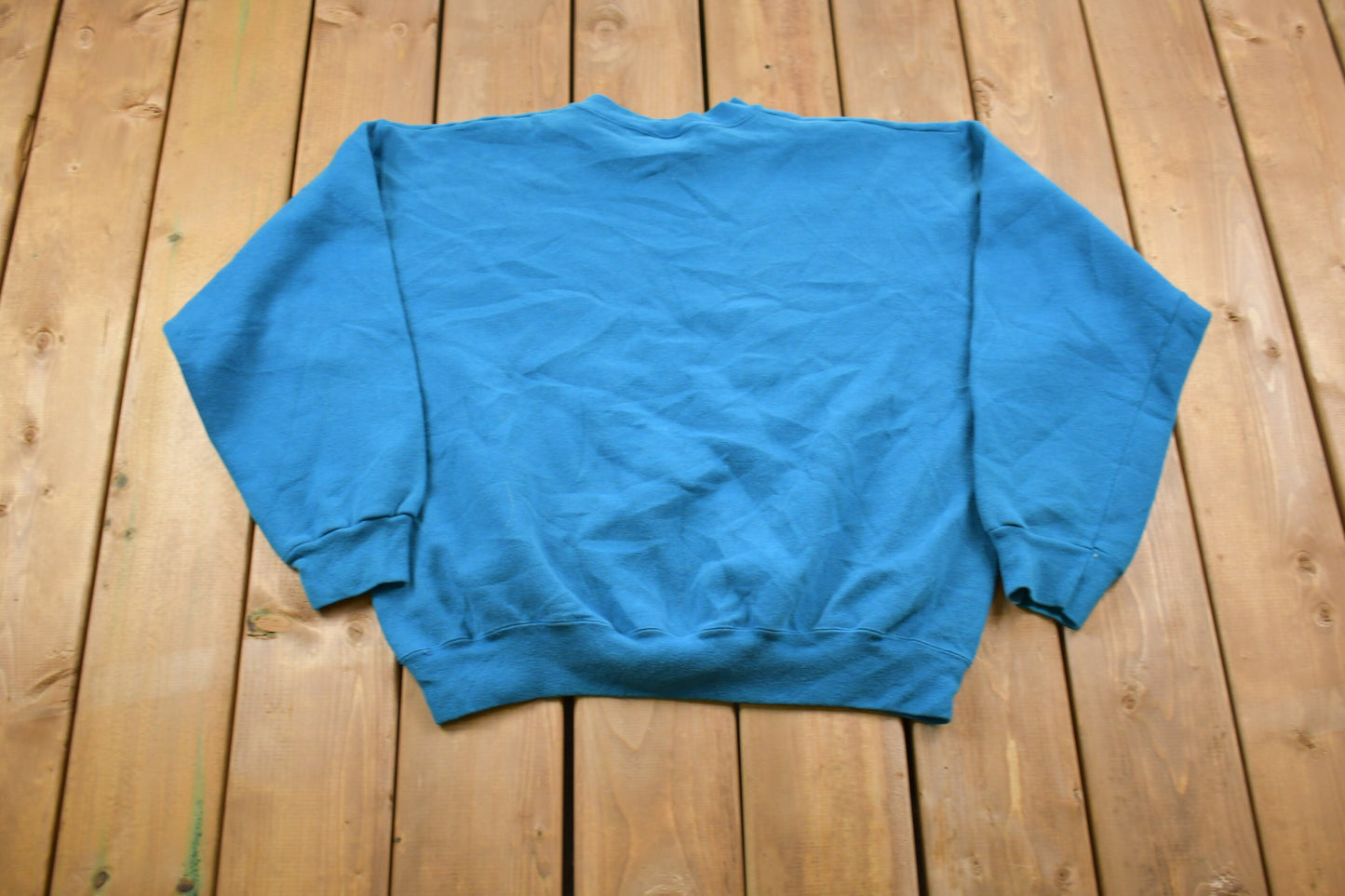 Vintage 1990s Tultex Blue Basic Blank Crewneck Sweatshirt / 90s Crewneck / Made In USA / Athleisure / Streetwear / 90s Blank