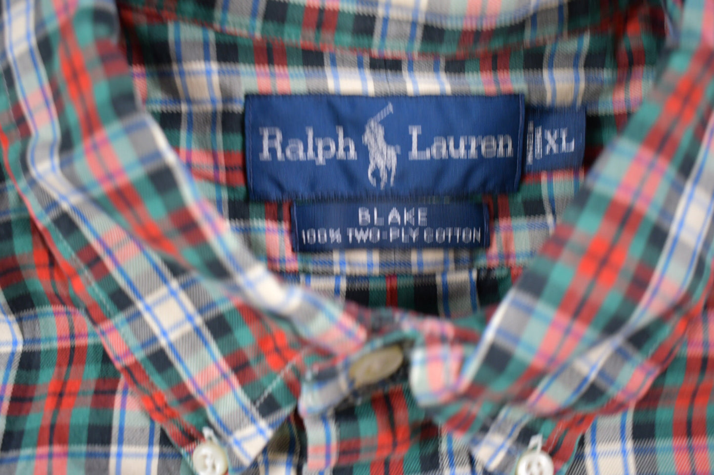 Vintage 1990s Ralph Lauren Button Up Shirt / 1990s Button Up / Vintage Flannel / Plaid Flannel / Casual Shirt / Formal Shirt / 90s Ralph