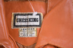 Vintage 1970s Chess King Leather Zip Up Jacket