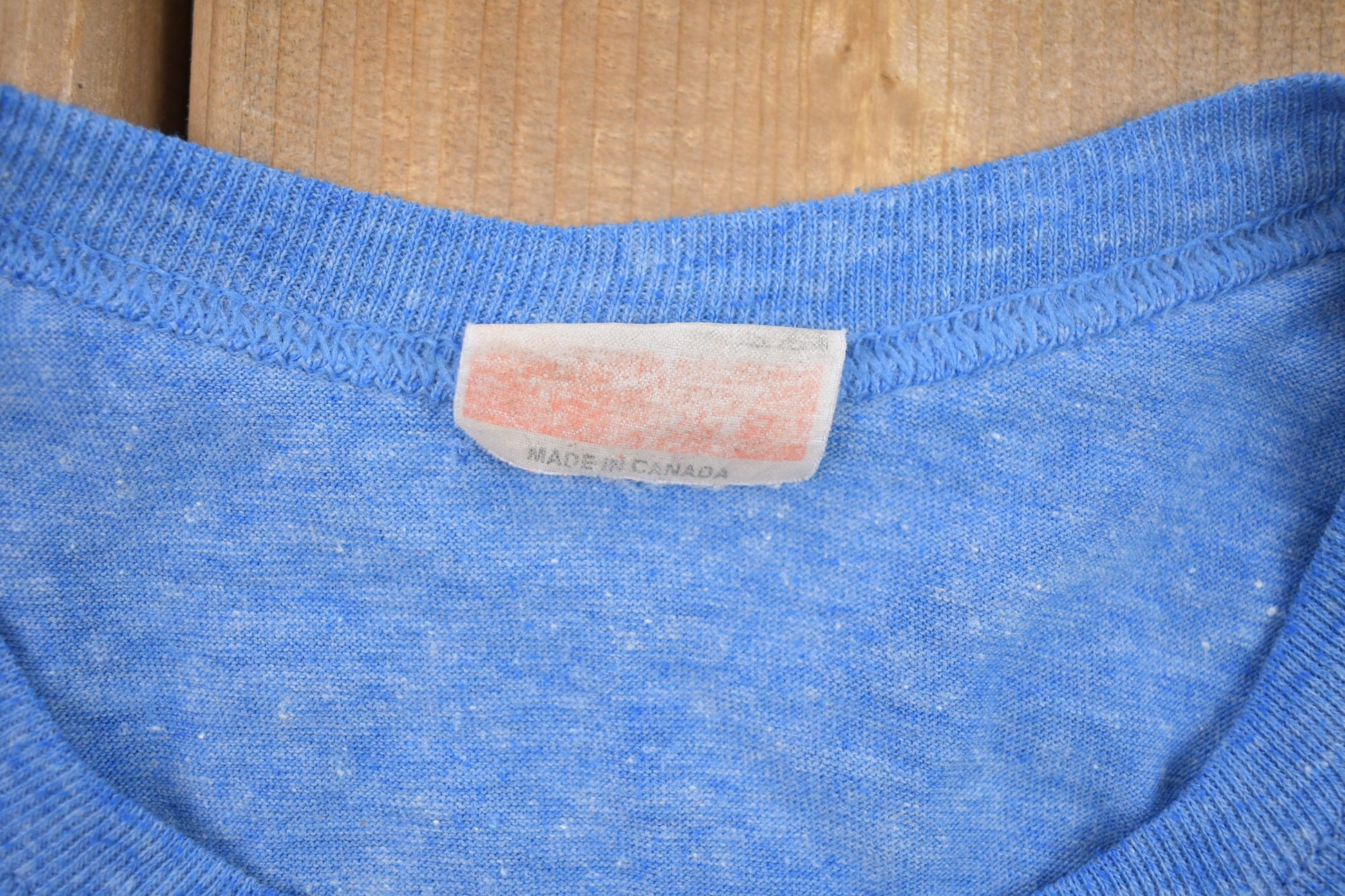 Vintage 1980s Blank Heather Blue T-Shirt