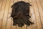 Vintage 1970s Brown Suede Leather Fringe Jacket