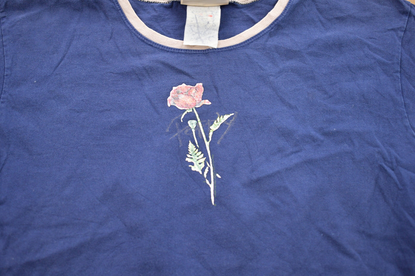 Vintage 1990s Poppy Flower Graphic T-Shirt