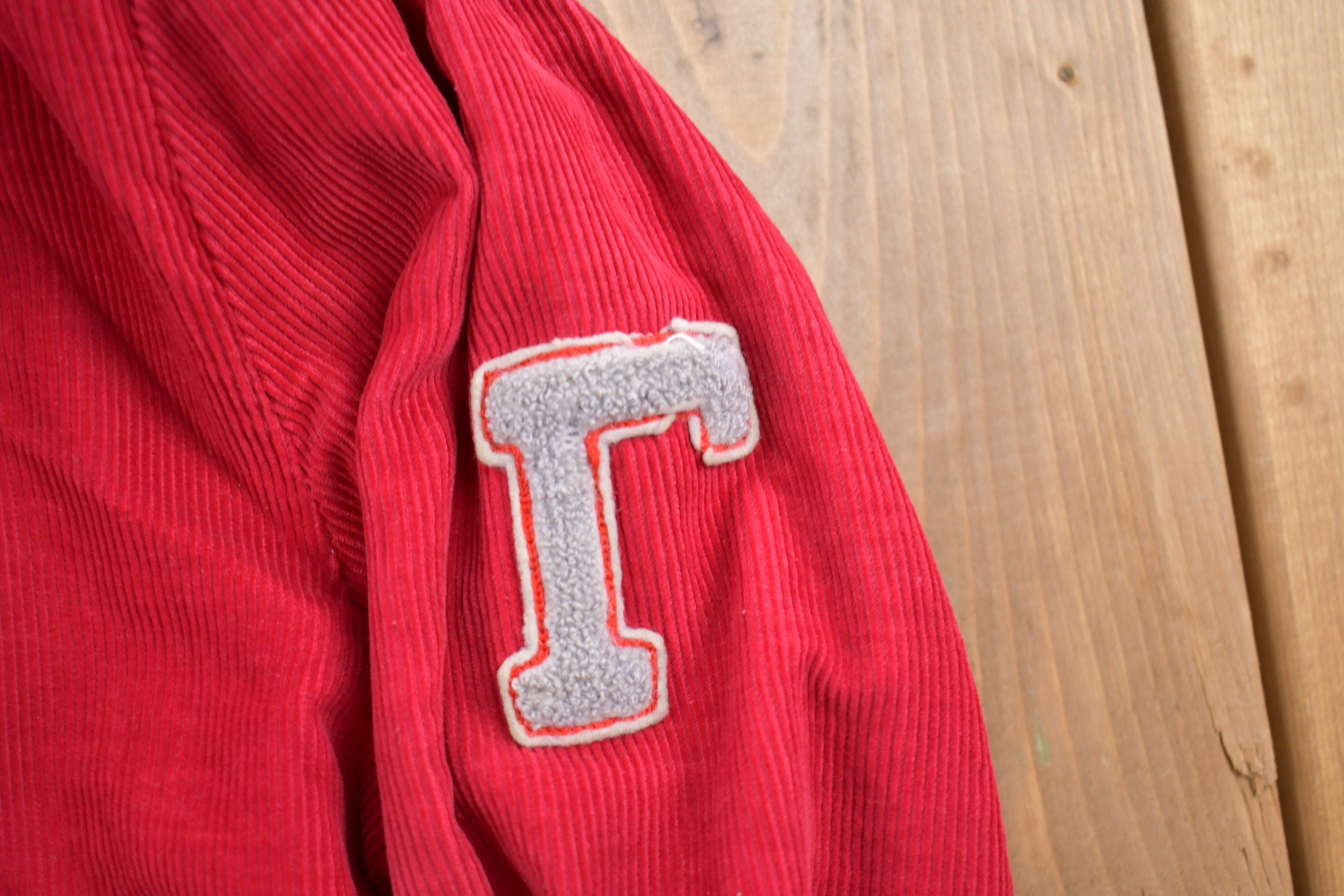 Vintage 1960s Trinu Corduroy Varsity Jacket