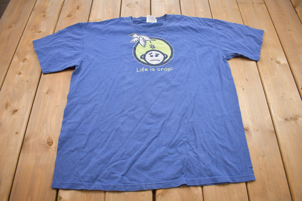 Vintage 1990s Life is Crap Graphic T-Shirt