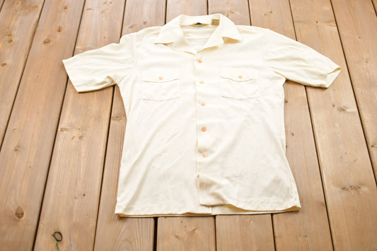 Vintage 1990s Wedgefield Short Sleeve Work Button Up Shirt