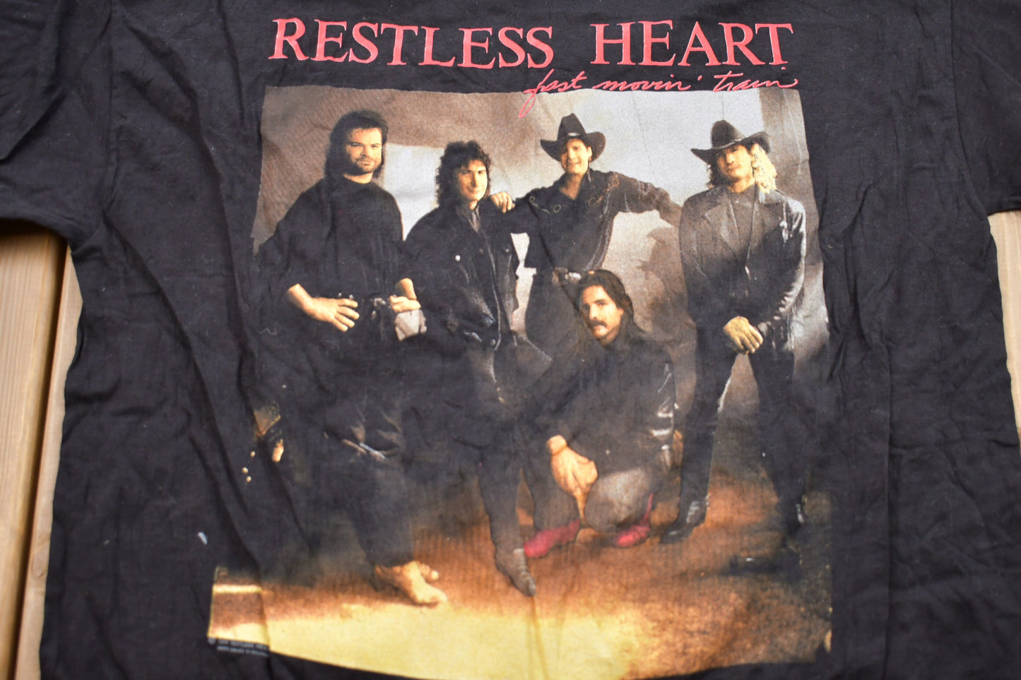 Vintage 1990 Restless Heart Band Graphic