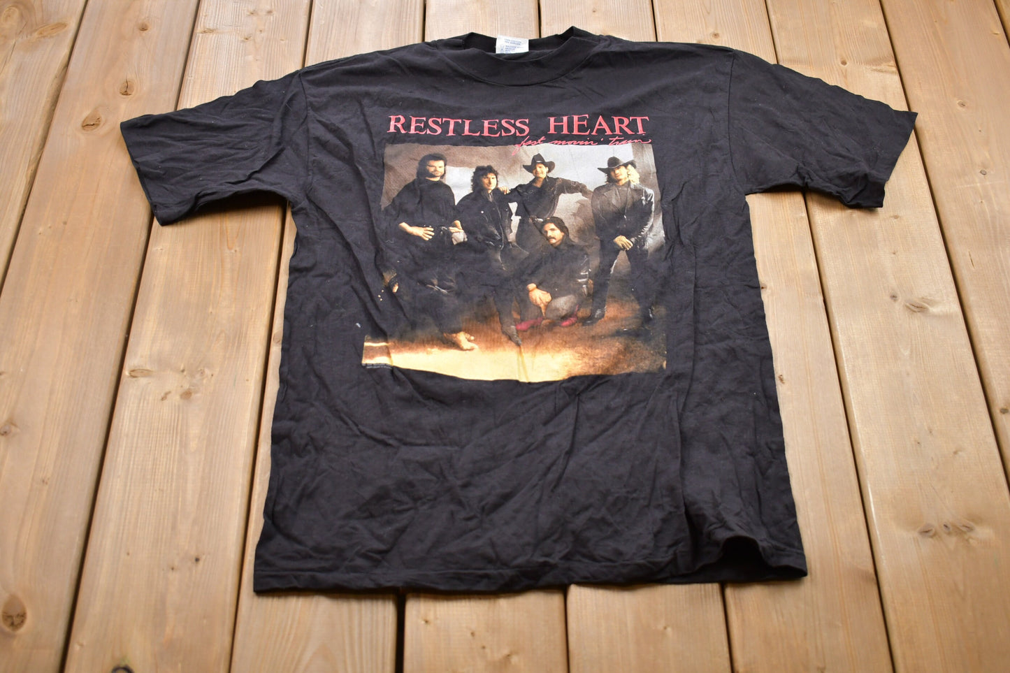 Vintage 1990 Restless Heart Band Graphic