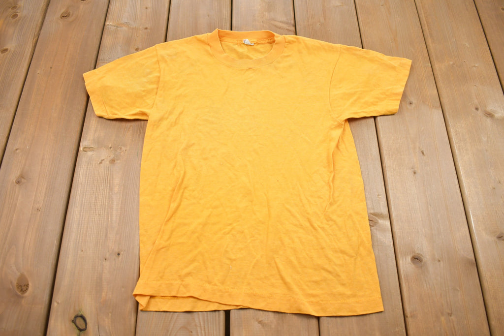 Vintage 1980s Screen Stars Blank Yellow T-Shirt