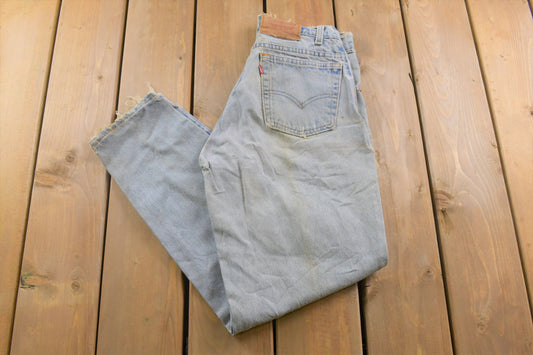 Vintage 1990s Levi's 560 Red Tab Distressed Jeans Size 28 x 29