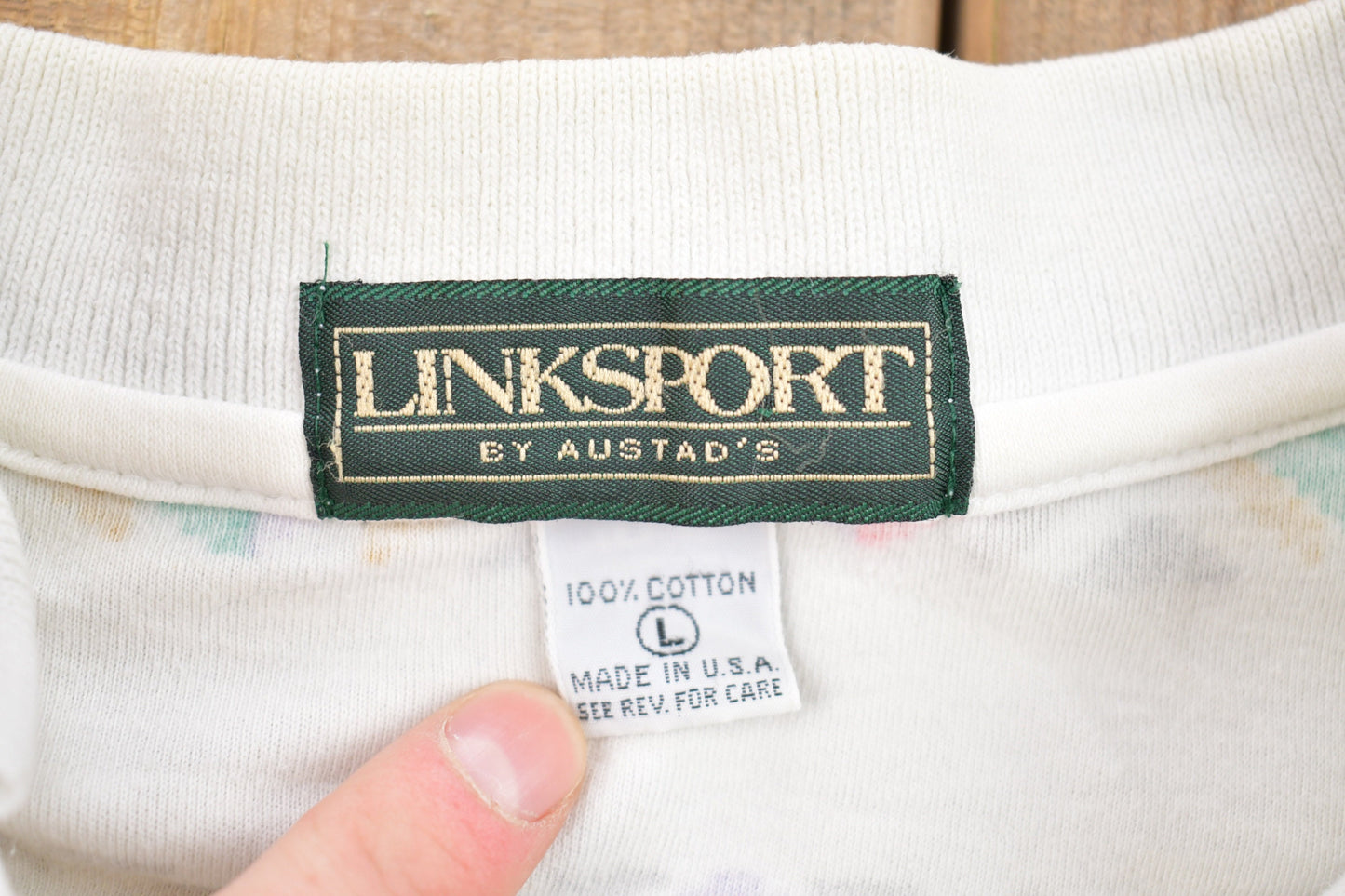 Vintage 1990s Linksport All Over Print Polo Shirt