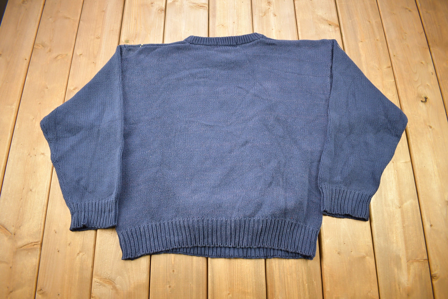 Vintage 1990s Eddie Bauer Argyle Pattern Knitted Crewneck Sweater