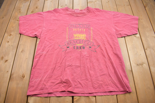 Vintage 1990s P.E.I Island Beach Crew T-Shirt / Souvenir T Shirt / Streetwear / Made In Canada / Vacation Tee / Travel & Tourism