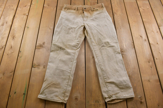 Vintage 1990's Dickies Faded Carpenter Pants 34 x 29 / Distressed Denim / American Vintage / Streetwear Fashion / Vintage Pants