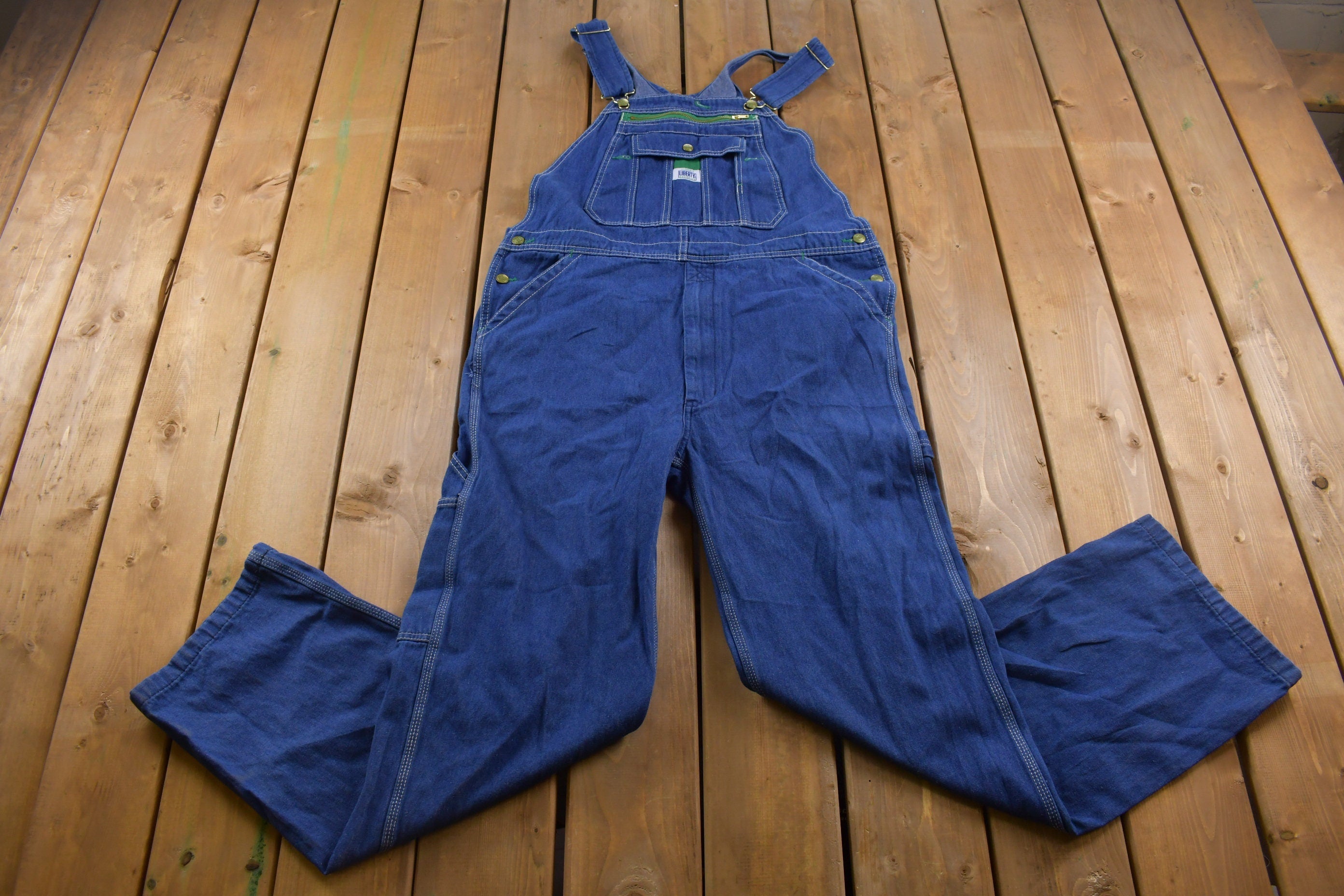 Vintage 1990s Liberty Denim Jean Overalls Size 36 x 34
