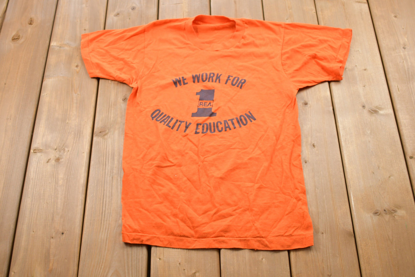 Vintage 1980s Quality Education Graphic T-Shirt