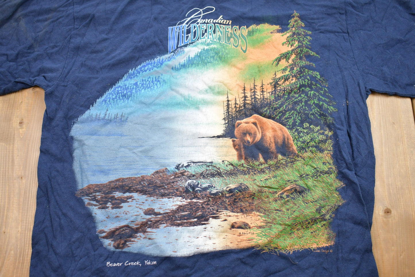 Vintage 1990s Beaver Creek Yukon Canadian Wilderness Graphic T-Shirt / Graphic / Streetwear / Retro Style / Made In Canada