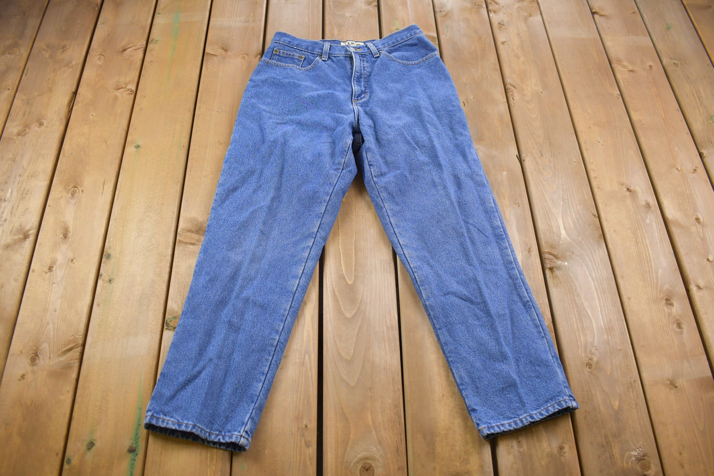 Vintage 1990s L.L Bean Light Wash Denim Jeans 30 x 27 / Cotton Lining / Streetwear Fashion / Vintage Pants / Vintage Fashion