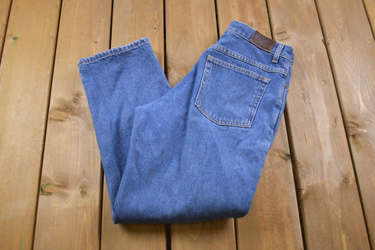 Vintage 1990s L.L Bean Light Wash Denim Jeans 30 x 27 / Cotton Lining / Streetwear Fashion / Vintage Pants / Vintage Fashion