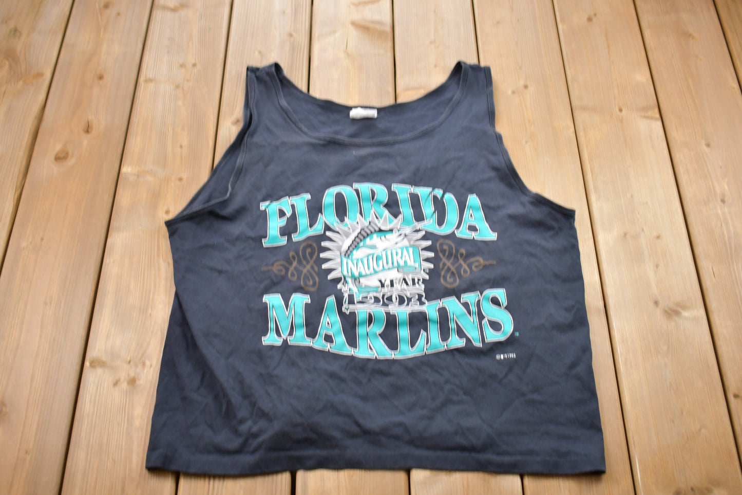 Vintage 1993 Florida Marlins MLB Graphic Tank Top / Basic Tank / Streetwear / Retro Style / Single Stitch / Made In USA / MLB Tank Top