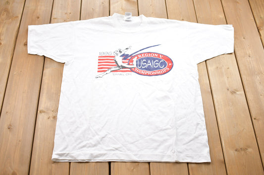 Vintage 1996 Usaigc Graphic T-Shirt / Graphic / 80s / 90s / Streetwear / Retro Style / Single Stitch / Made In USA