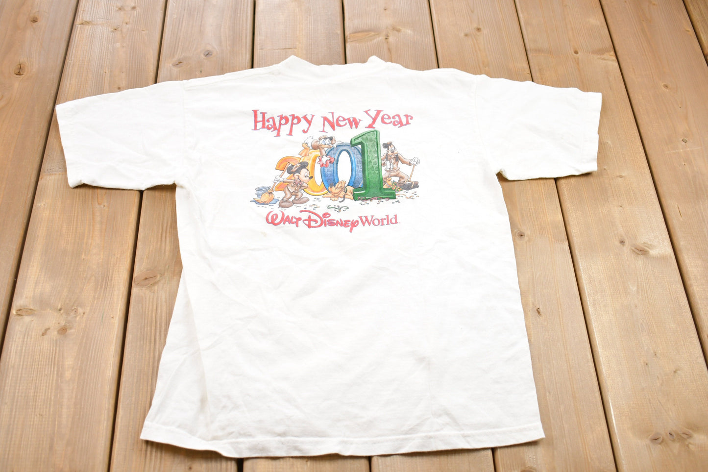 Vintage 2000 Walt Disney World Happy New Years Eve Graphic T-Shirt