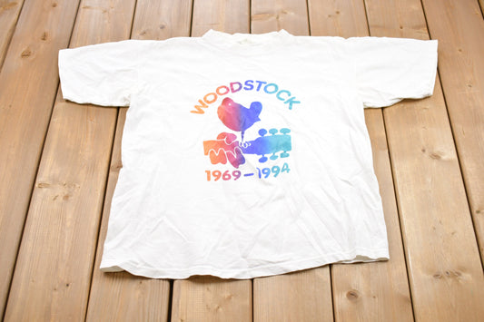 Vintage 1994 Woodstock Guitar Graphic T-Shirt