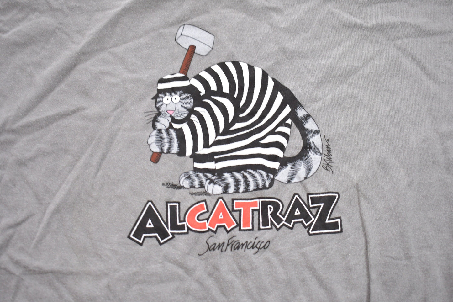 Vintage 1990s Alcatraz San Francisco Graphic T-Shirt / Graphic / 80s / 90s / Streetwear / Retro Style / Prisoner / Jail Graphic