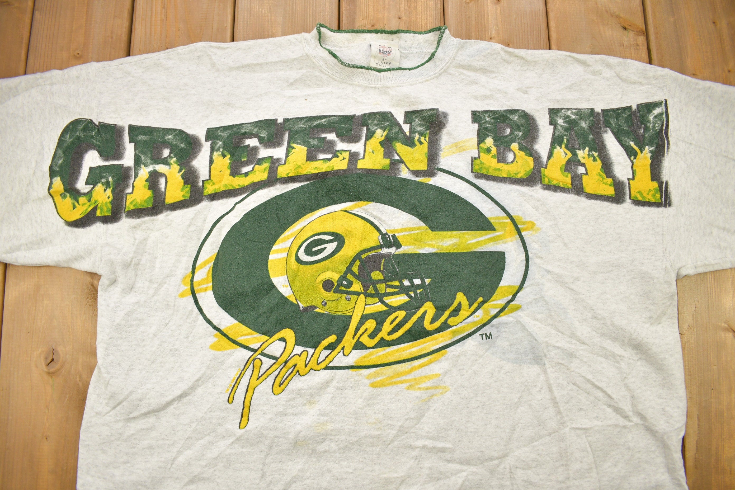 Vintage 1990s Greenbay Packers NFL Big Logo Crewneck Sweatshirt