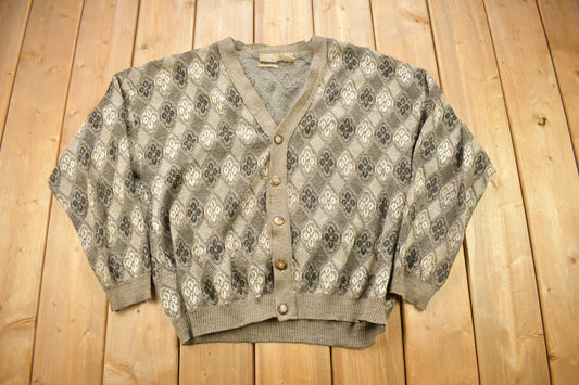 Vintage 1990s Hagar Clothing Co City Causals Knitted Cardigan Sweater