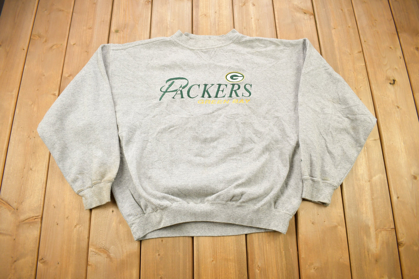 Vintage 1990s Green Bay Packers NFL Logo Athletic Crewneck Sweatshirt